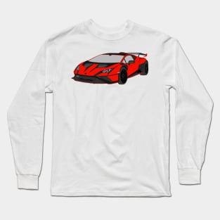 Lamborghini Huracan STO Selfmade car RED/BLACK Long Sleeve T-Shirt